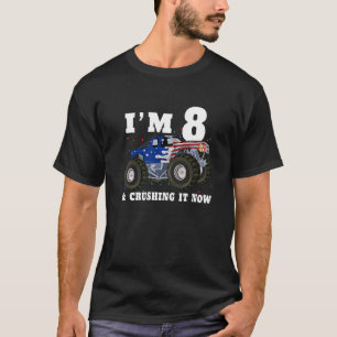 Camiseta Tengo 8 años y lo aplasto ahora Monster Truck 8º c
