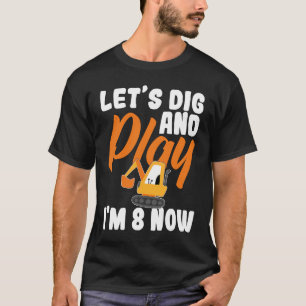 Camiseta Tengo 8 días de construccion 8th Birthday Kids Exc