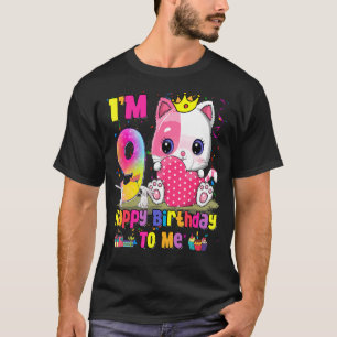 Camiseta Tengo 9 años, 9 años, Chicas de cumpleaños, edad 2