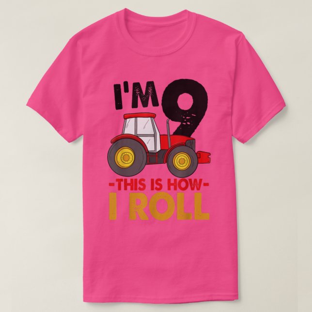 Camiseta Tengo 9 años, así es como hago un viaje en camión. (Diseño del anverso)