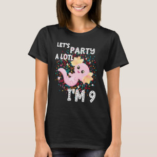 Camiseta Tengo 9 años Axolotl Noveno Cumpleaños Cute Vamos
