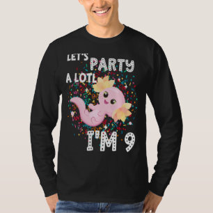 Camiseta Tengo 9 años Axolotl Noveno Cumpleaños Cute Vamos