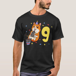 Camiseta Tengo 9 años con niños de hamman cumpleaños 9 años