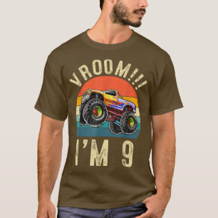 Camiseta Tengo 9 años de edad Vroom 9th Birthday Party Truc