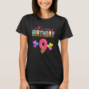 Camiseta Tengo 9 años, es mi noveno cumpleaños, helado Don