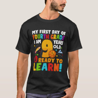 Camiseta Tengo 9 Años Para Aprender Mi Regreso A La Escuela