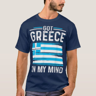 Camiseta Tengo A Grecia En La Mente, Hombres De Bandera Gri