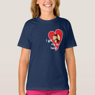Camiseta ¡Tengo a mi padre aquí! Personalizado fotográfico