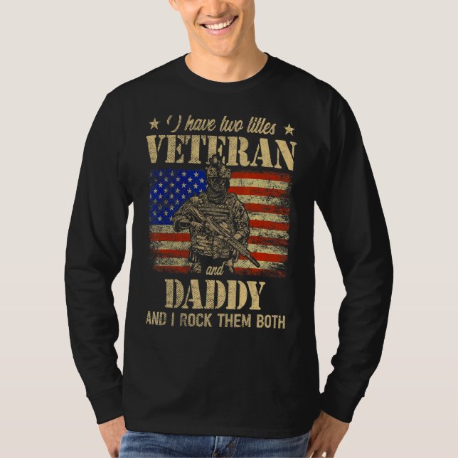 Camiseta Tengo a un veterano y papá, papá, papá, papá, papá (Anverso)