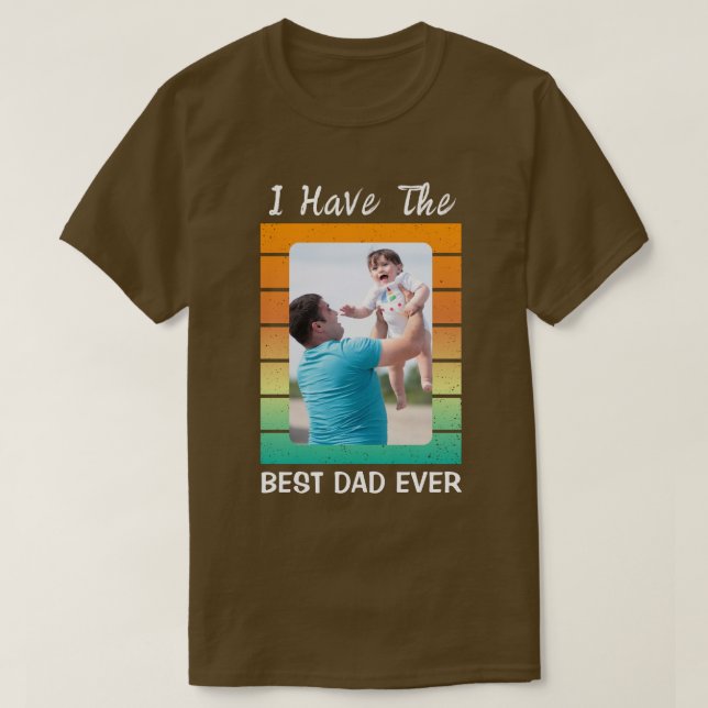 Camiseta Tengo al mejor papá con foto Personalizado (Diseño del anverso)