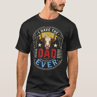 Camiseta Tengo al mejor papá Día del Padre Vaca Orgulloso