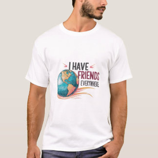 Camiseta tengo amigos por todas partes
