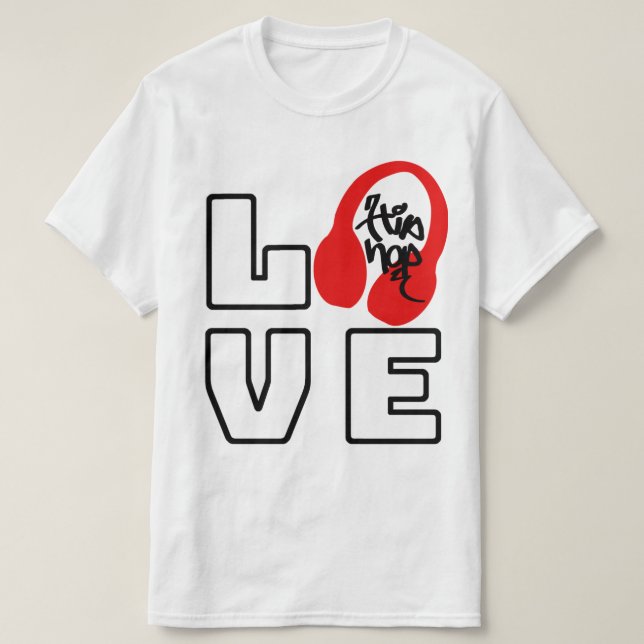 Camiseta Tengo amor por Hiphop (Diseño del anverso)