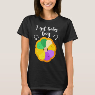 Camiseta Tengo bebé niño King Cake Embarazo revelar lindo