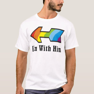 Camiseta Tengo con él - razón de la flecha del arco iris