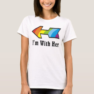 Camiseta Tengo con ella - razón de la flecha del arco iris