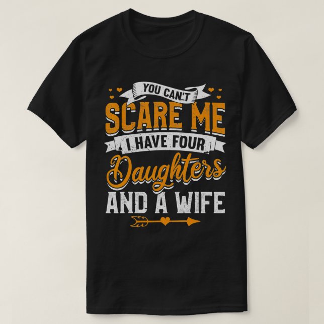 Camiseta Tengo Cuatro Hijas Y Una Esposa Divertida Gran Reg (Diseño del anverso)