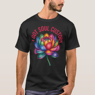 Camiseta Tengo Custodia del Alma Flor de Loto Colorida Mamá