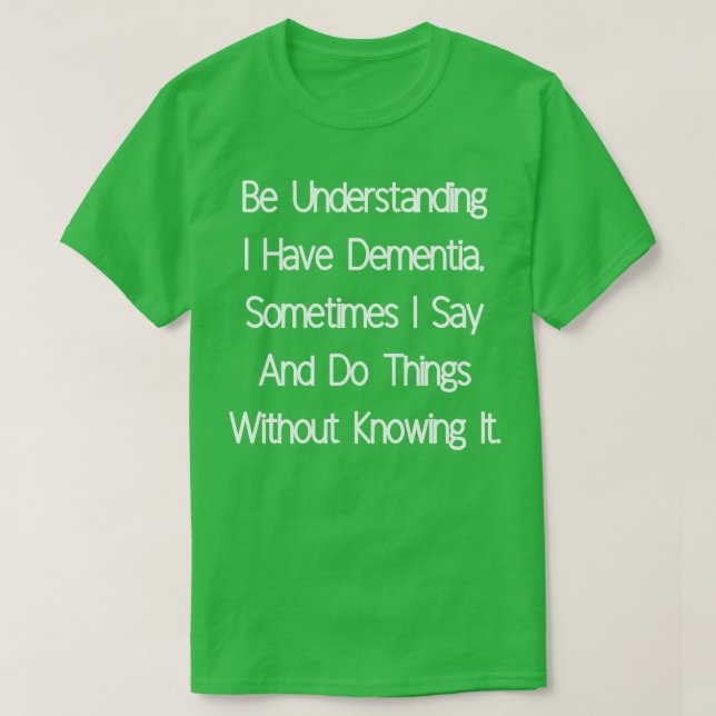 Camiseta Tengo Dementia (Diseño del anverso)