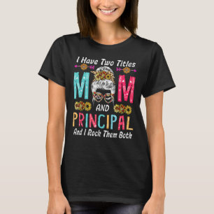 Camiseta Tengo Dos Títulos Cortados Por Mamá Y Girasoles Pr