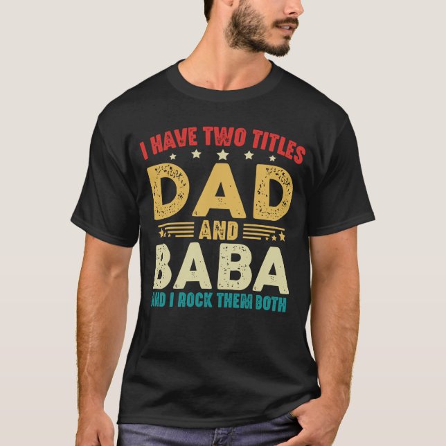 Camiseta Tengo dos títulos El Día de Papá y Papá Babá (Anverso)