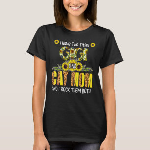 Camiseta Tengo Dos Títulos Gigi Y Cat Mom Cute Leopard Su