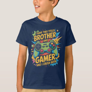Camiseta Tengo dos títulos hermano y chico jugador Kids
