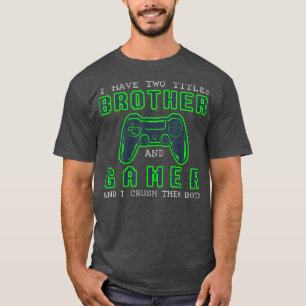 Camiseta Tengo dos títulos Hermano y Gamer Fun presente