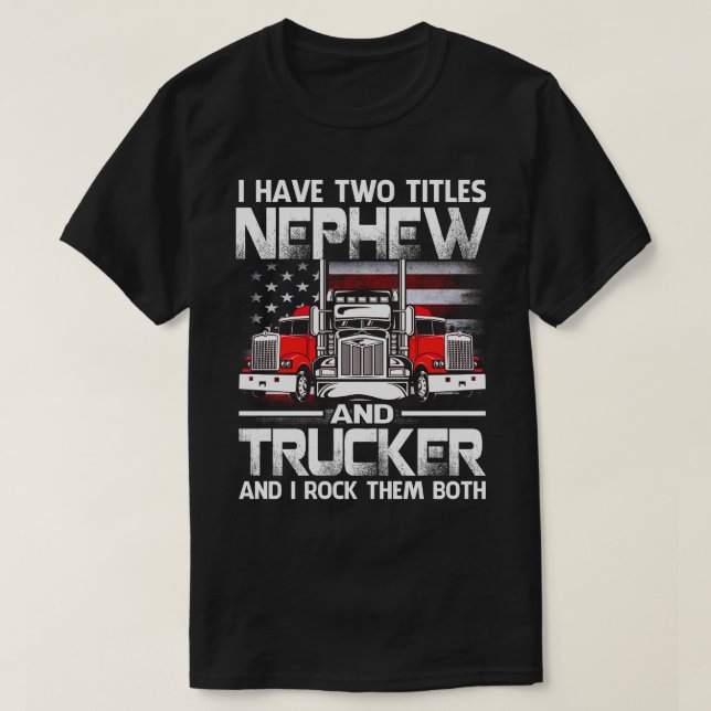Camiseta Tengo Dos Títulos: Nefh Y Camionero Y Me Engancho  (Diseño del anverso)