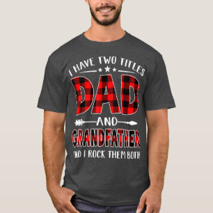 Camiseta Tengo Dos Títulos Papá Y El Abuelo Fanático Rojo