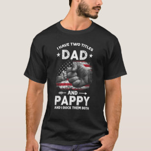 Camiseta Tengo Dos Títulos Papá Y Pappy Men Decoración Vint