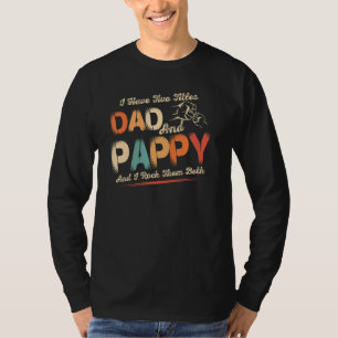 Camiseta Tengo Dos Títulos Papá Y Pappy Men Retro Decor Gr