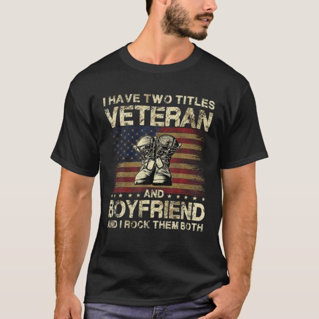Camiseta Tengo Dos Títulos Veterano Y Novio | Veterano (Anverso)