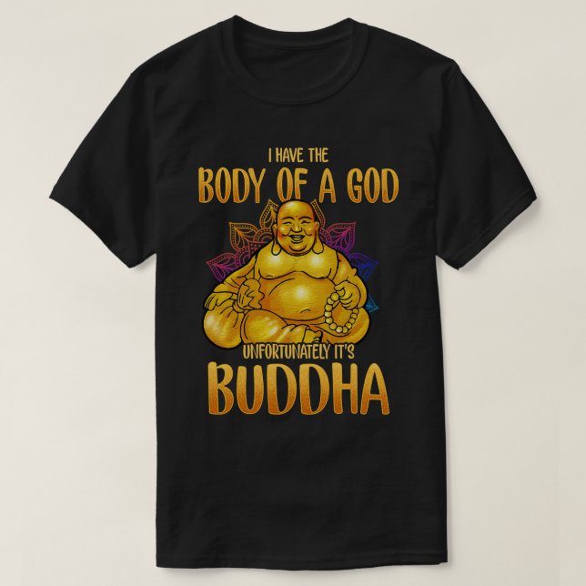 Camiseta Tengo El Cuerpo De Un Dios Desafortunadamente Su B (Diseño del anverso)