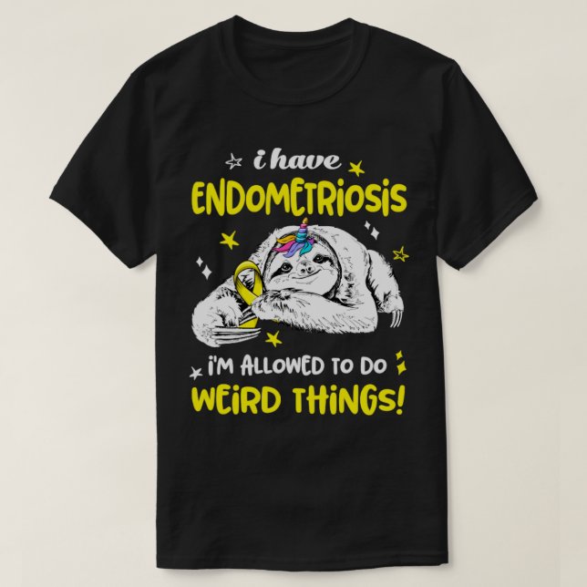 Camiseta Tengo Endometriosis, me permiten hacer cosas raras (Diseño del anverso)