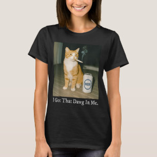 Camiseta Tengo ese perro dentro de mí, divertido gato fuman