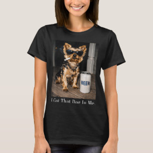 Camiseta Tengo ese perro en funny yorkie fumando meme de ci