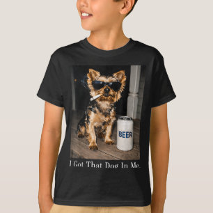 Camiseta Tengo ese perro en funny yorkie fumando meme de ci