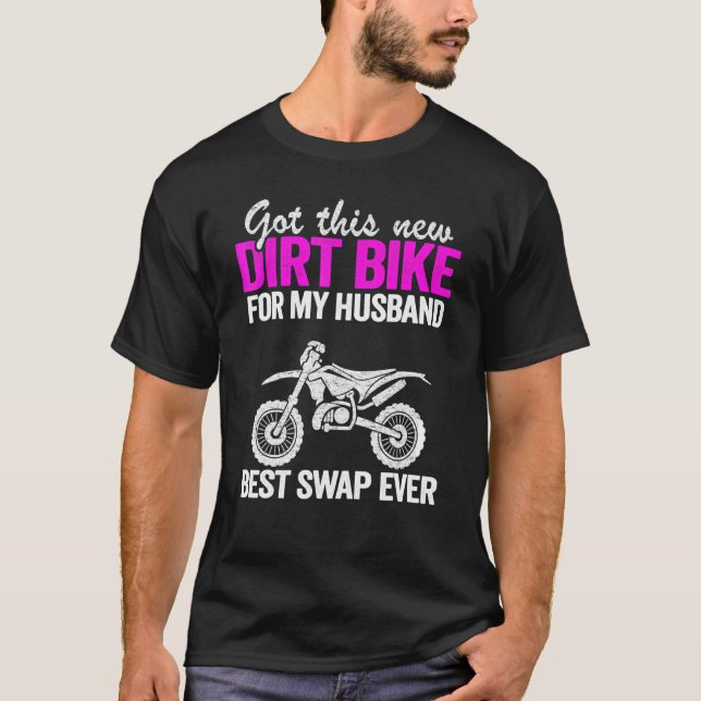 Camiseta Tengo Esta Nueva Bicicleta Sucia Para Mi Marido Mo (Anverso)
