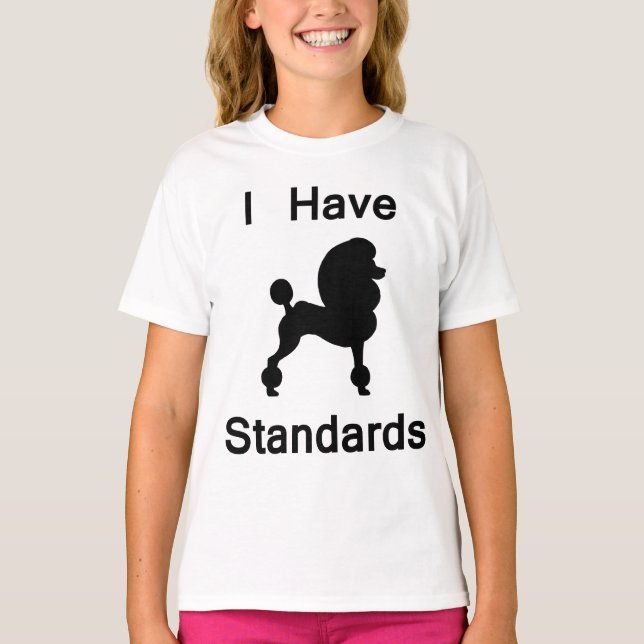 Camiseta Tengo Estándares (Caniche) (Anverso)