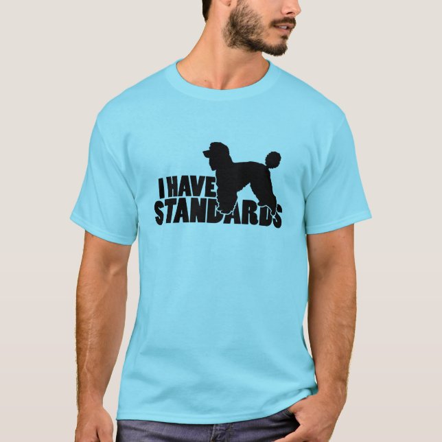 Camiseta Tengo estándares - engranaje de la silueta del (Anverso)