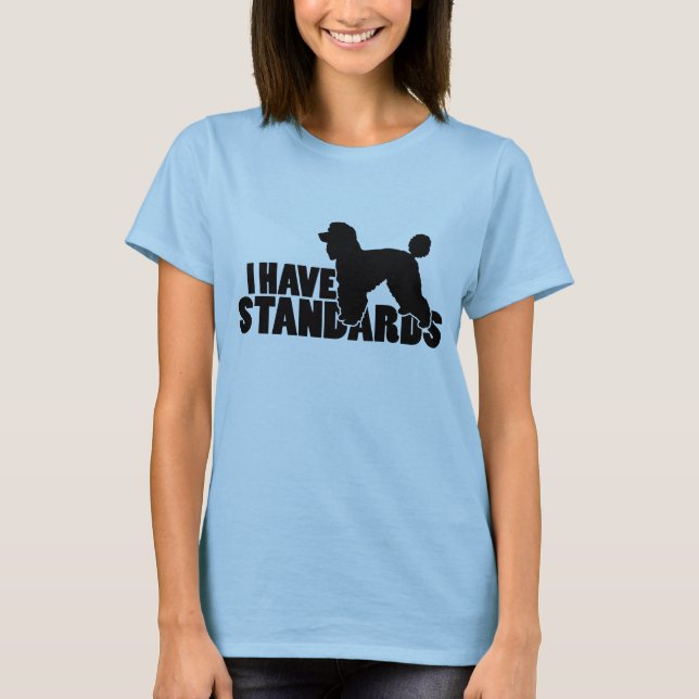 Camiseta Tengo estándares - engranaje de la silueta del (Anverso)