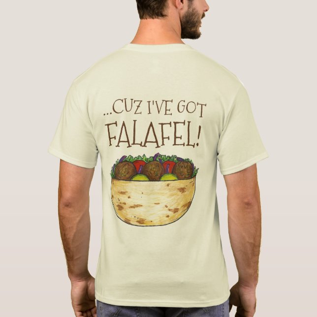 Camiseta Tengo Falafel Tristemente divertido Pita Sandwich  (Reverso)