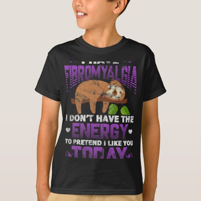 Camiseta Tengo Fibromialgia Sloth Fibro Warriter Fighter Di (Anverso)