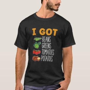 Camiseta Tengo frejoles tomates papas Acción de Gracias