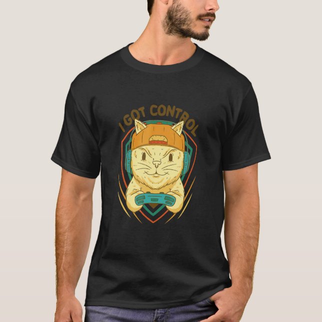Camiseta Tengo Gato Maestro De Juego De Control Para Videoj (Anverso)