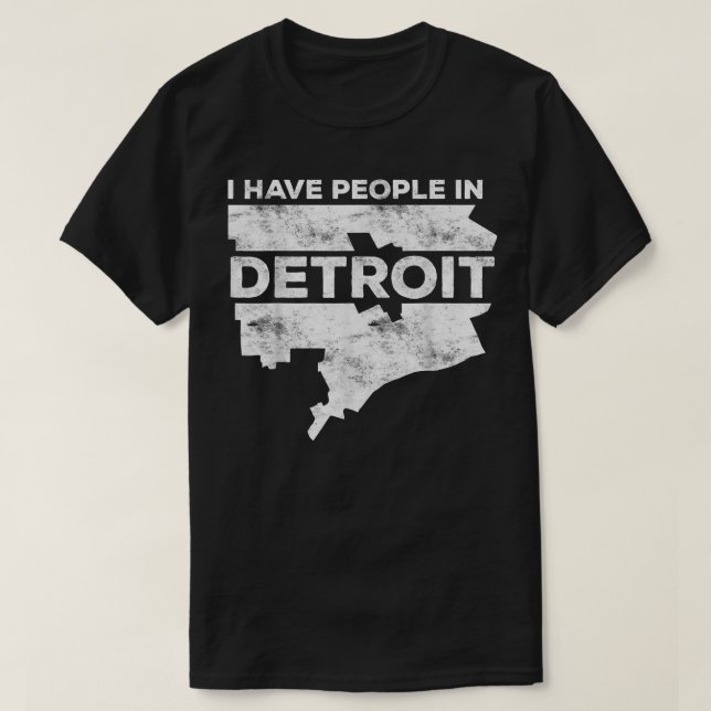 Camiseta Tengo Gente En Detroit Michigan Gift  (Diseño del anverso)
