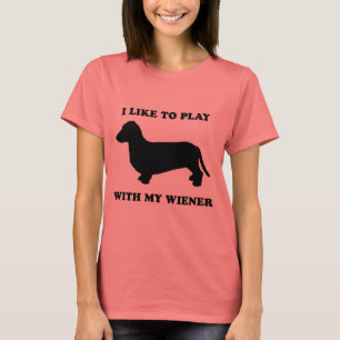 Camiseta Tengo gusto de jugar con mi salchicha de Frankfurt