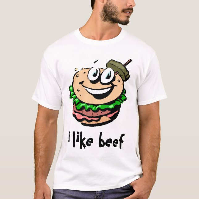 Camiseta ¡Tengo gusto de la carne de vaca! (Anverso)