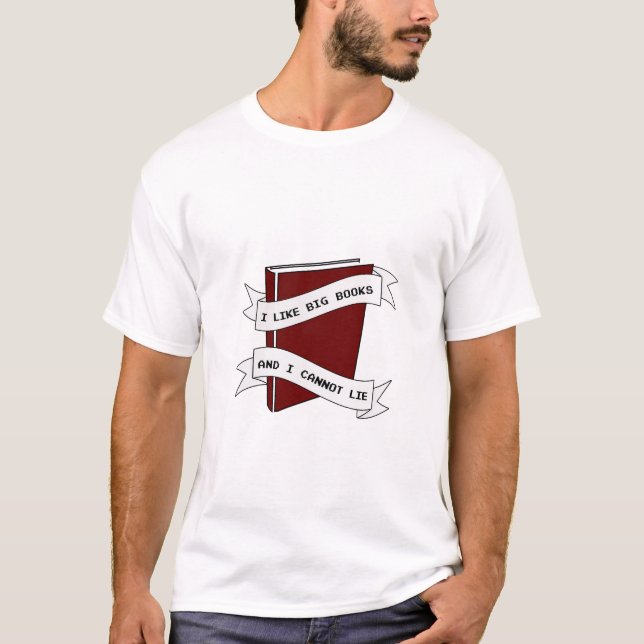 Camiseta Tengo gusto de los libros grandes, leyendo el (Anverso)